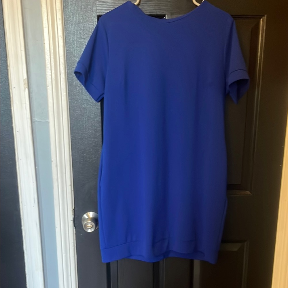 Elegant 2 Hearts Blue Midi Dress. Excellent Condition
